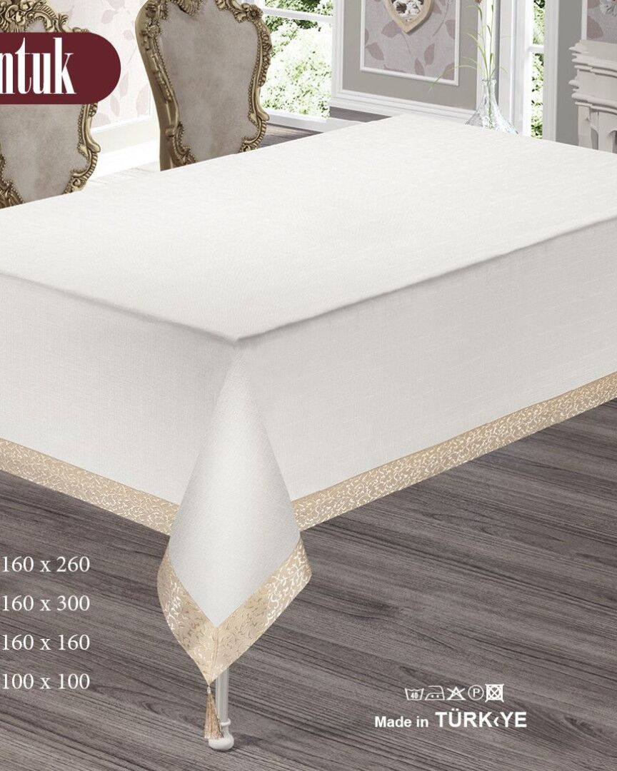 Турецька скатертина з кружевом 