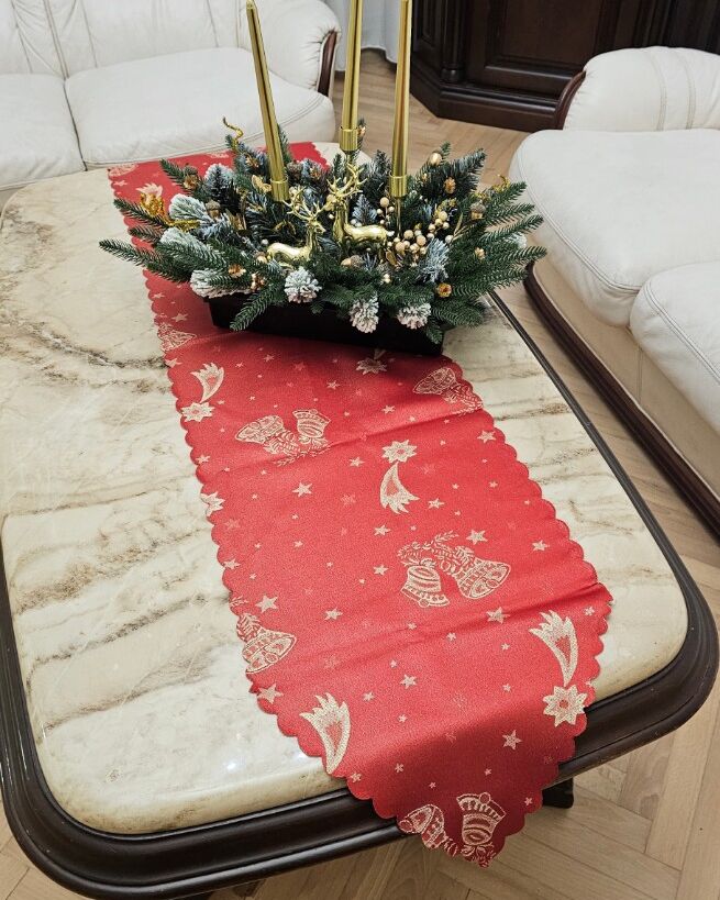 Різдвяна серветка габардинова 40х140см - вид 01