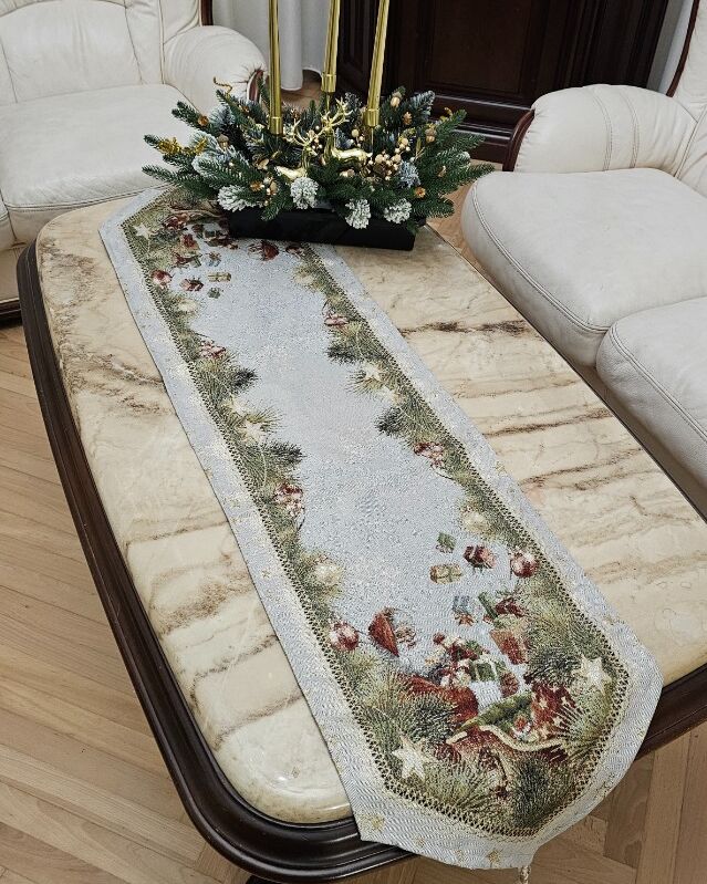 Різдвяна серветка гобеленова 40х140см - вид 7