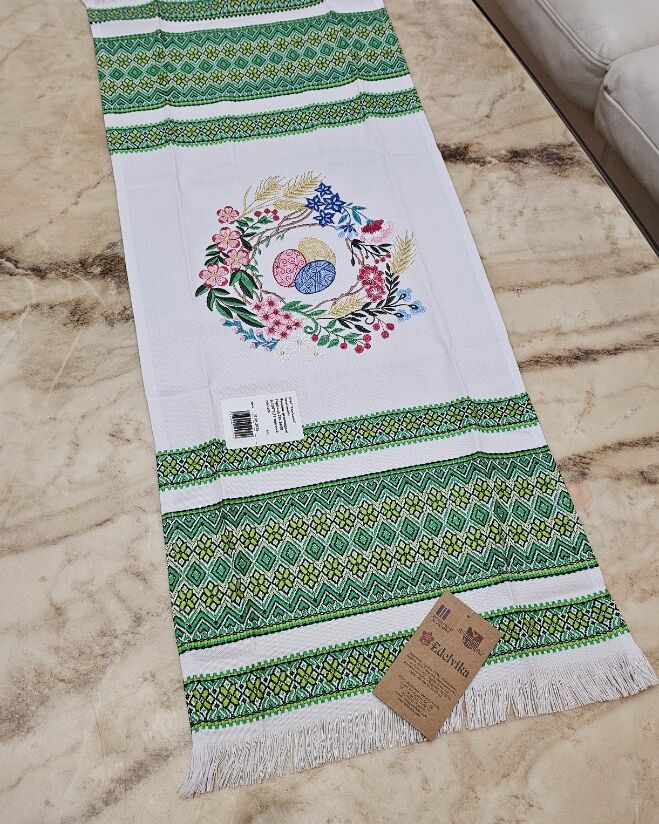 Пасхальна  серветка вишита 35х70см  - вид 1