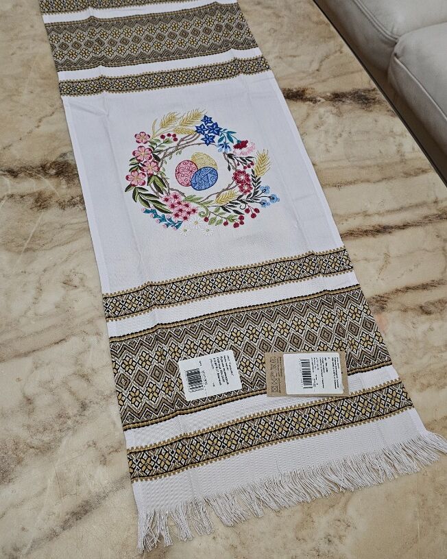 Пасхальна  серветка вишита 35х70см  - вид 3