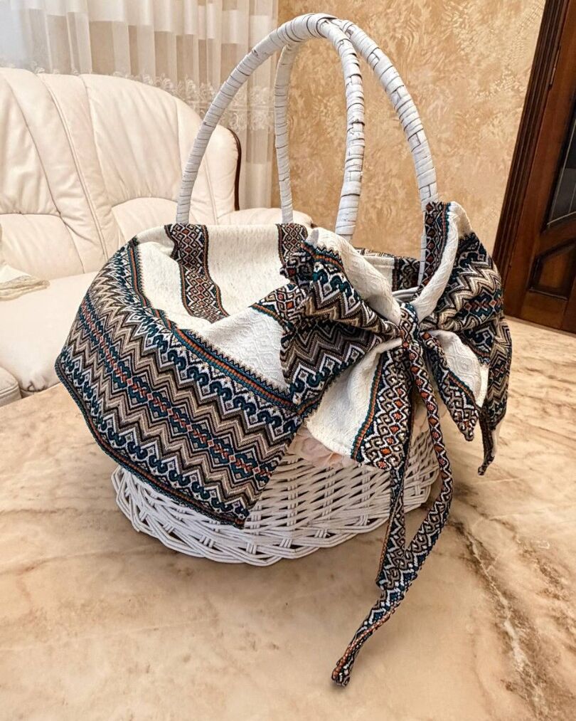 Пасхальна серветка 40х60см + бант - вид 01