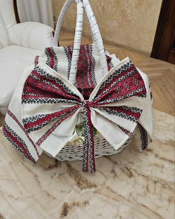 Пасхальна серветка 40х60см + бант - вид 04