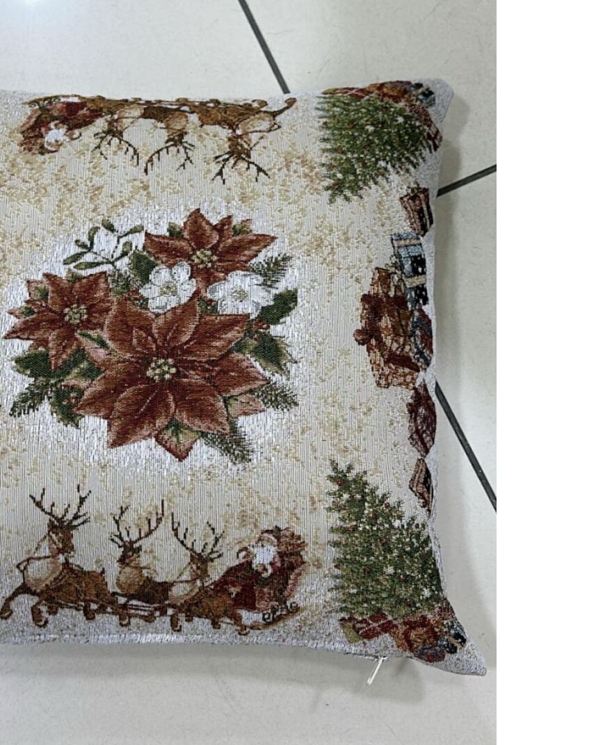Гобеленова різдвяна наволочка 40х40см - вид 1