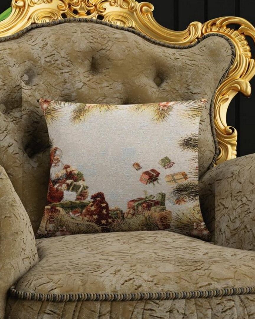 Гобеленова різдвяна наволочка 40х40см - вид 2